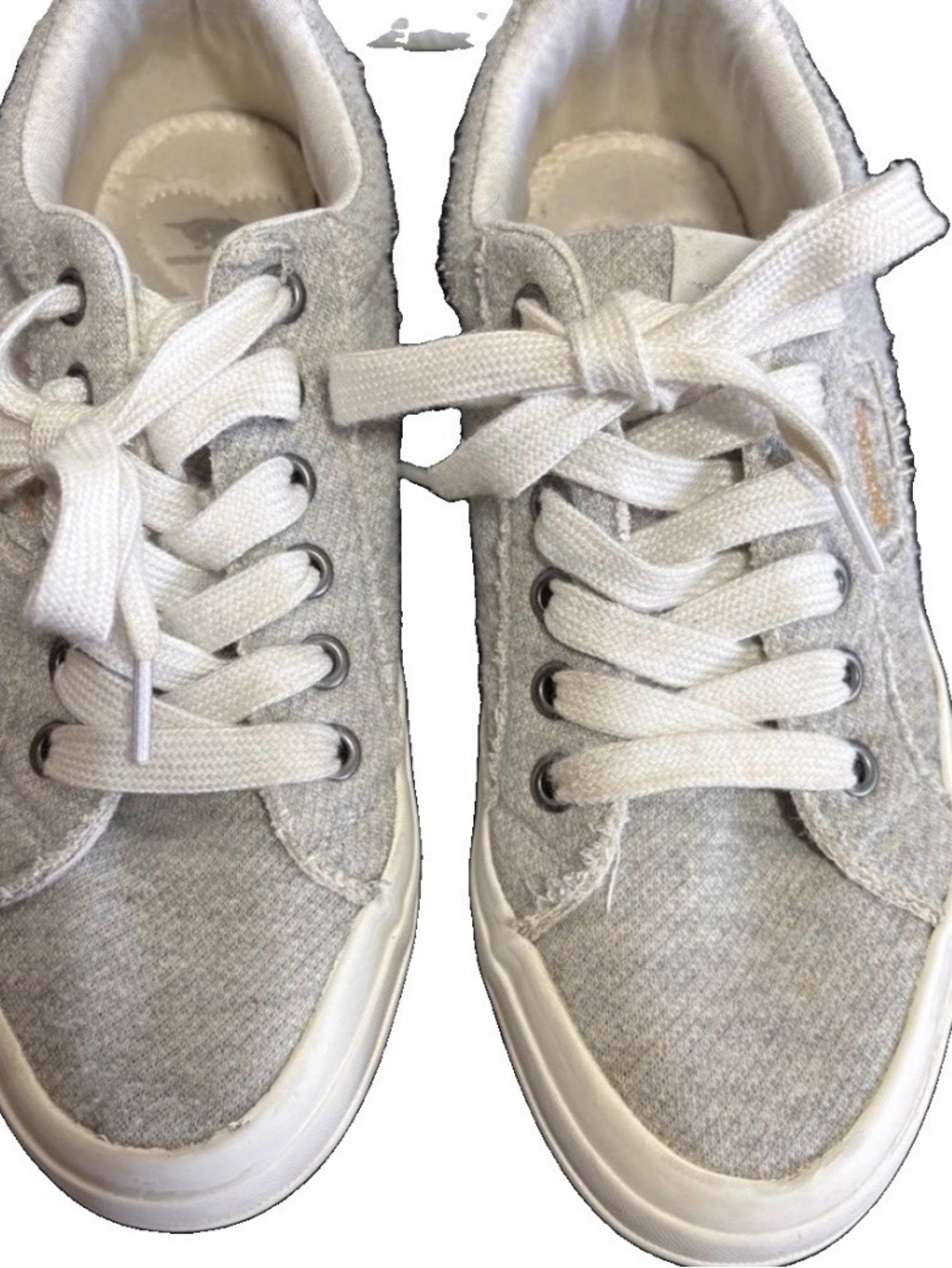 Rocket Dog Cheery Casual Low Top Women's Gray and White Sneakers Size 6.5